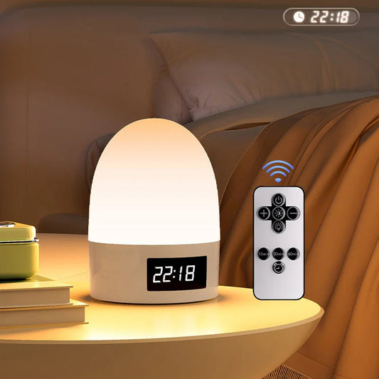 Rechargeable Touch Night Light, 3-Color LED Bedside Lamp for Kids Room