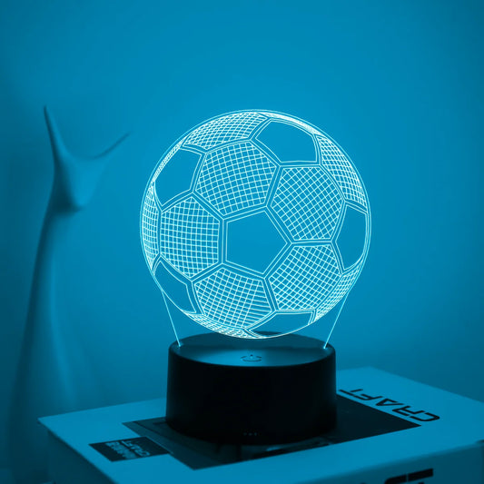 Modern Creative Football 3D Night Light, USB Powered Home Decor Lamp LED