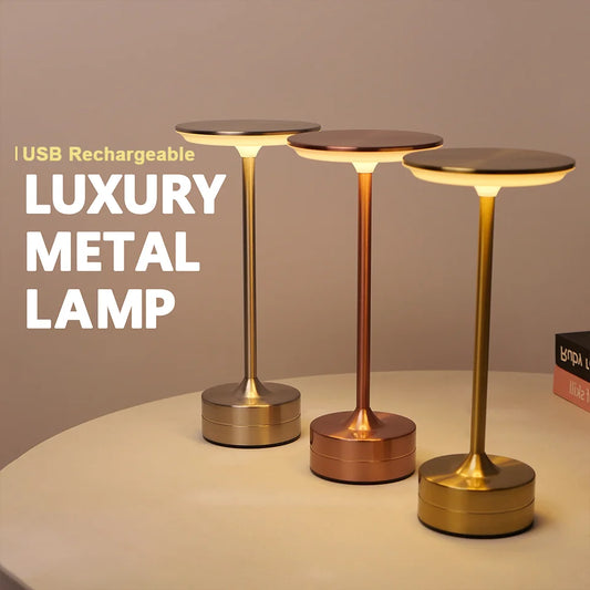 LED Touch Sensor Table Lamp USB Rechargeable Portable Night Light Wireless