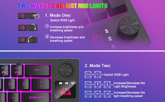 Mambasnake X Ziyou Lang Wireless Rgb Keyboard & Mouse Combo, 64-Key Compact