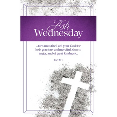 Ash Wednesday Bulletin: For He Is Gracious (Package of 100): Joel 2:13 (Kjv)