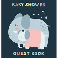 Baby Shower Guest Book: Elephant Princess Girl and Her Mom Theme, Personalized Wishes for Baby & Advice for Parents, Sign In, Gift Log, and Keepsake P