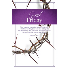 Good Friday Bulletin: Watching Jesus (Package of 100): Matthew 27:54 (Kjv)