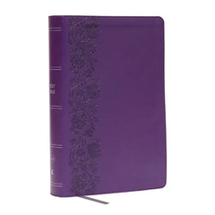KJV Giant Print End-Of-Verse Reference Bible, Purple Leathersoft, Red Letter, Comfort Print