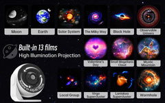 Galaxy Star Projector Night Light – HD Image Disc Planetarium with Bluetooth & Remote