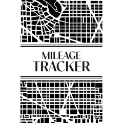 Mileage Tracker (Urban Map Black and White): 6"x9" 4 Car Mileage Tracker Over 100 pages and 30+ Entries Per Page! Auto Vehicle Mileage Journal, Odomet