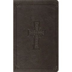 ESV Thinline Bible, Red Letter (Trutone, Charcoal, Celtic Cross Design)