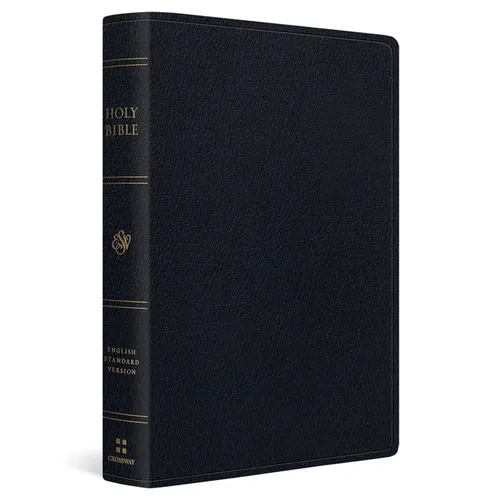 ESV Giant Print Personal Size Bible, Red Letter (Genuine Leather, Black)