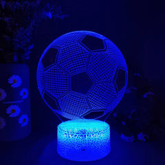 3D Soccer Illusion LED Night Light for Kids’ Room & Gaming Décor