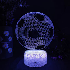 3D Soccer Illusion LED Night Light for Kids’ Room & Gaming Décor
