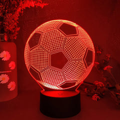3D Soccer Illusion LED Night Light for Kids’ Room & Gaming Décor