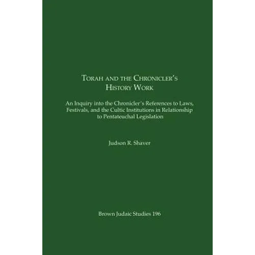 Torah and the Chronicler's History Work