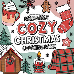 Bold & Easy Cozy Christmas Coloring Book: Cute & Festive Fun Stress Relief Coloring