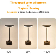 LED Touch Sensor Table Lamp USB Rechargeable Portable Night Light Wireless