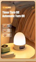 Rechargeable Touch Night Light, 3-Color LED Bedside Lamp for Kids Room