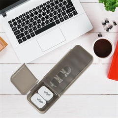 Nordic Desktop Plug Board Storage Box with Cable & Router Organizer