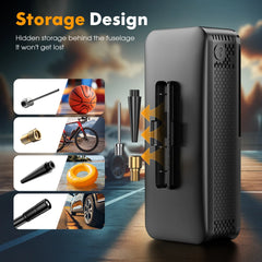 CARSUN Rechargeable Air Compressor for Car, Motorcycle, Bicycle & Balls