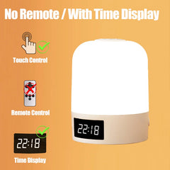 Rechargeable Touch Night Light, 3-Color LED Bedside Lamp for Kids Room