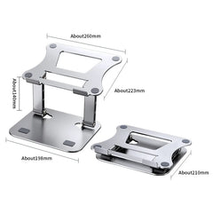 Adjustable Aluminum Laptop & Tablet Stand up to 17", Portable Folding Cooling Support