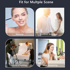 LED Selfie Ring Light with Tripod & Phone Holder for Video Recording