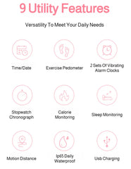 Student Smart Sports Watch with Pedometer, Vibration Alarm & LED Display