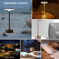 LED Touch Sensor Table Lamp USB Rechargeable Portable Night Light Wireless