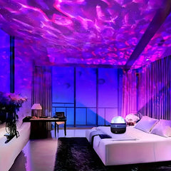 LED Galaxy Star Projector Light with Water Ripple, USB, Remote Control