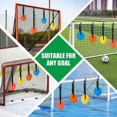 4PCS 6″ Soccer Goal Target Discs – Adjustable Flat Markers for Shooting Accuracy Training