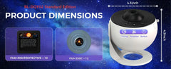 Galaxy Star Projector Night Light – HD Image Disc Planetarium with Bluetooth & Remote