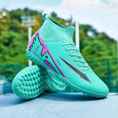 Professional Men’s Futsal Soccer Boots – High-Top, Non-Slip, Lightweight Sports Shoes