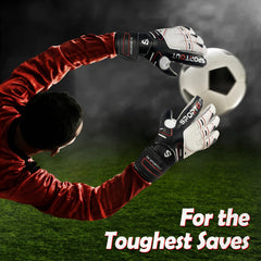 Sportout Youth & Adult Goalkeeper Gloves with Strong Grip and Fingerave Protection