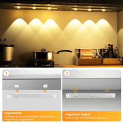 Wireless Ultra-Thin Motion Sensor LED Cabinet Light, USB Rechargeable, 3 Colors