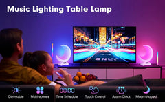 Cute Moon Night Light with RGB Color Changing, Clock & Bluetooth Speaker