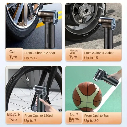 EAFC Mini 12V Car Air Compressor, 150 PSI Digital Tire Inflator