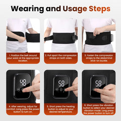 Electric Heated Vibration Waist Massage Belt with Lumbar Support
