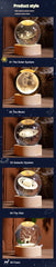 6cm 3D Crystal Globe with LED Base – Moon, Planets & Astronaut Design