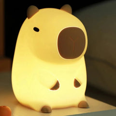 GGbingo Rechargeable Capybara Night Light, Dimmable Touch Silicone Lamp