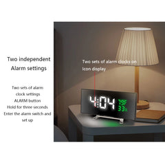 Multifunction LED Alarm Clock with Temp/Humidity Display
