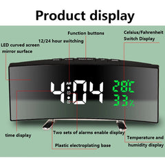 Multifunction LED Alarm Clock with Temp/Humidity Display