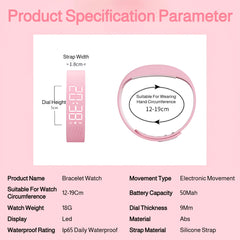 Student Smart Sports Watch with Pedometer, Vibration Alarm & LED Display