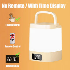 Rechargeable Touch Night Light, 3-Color LED Bedside Lamp for Kids Room