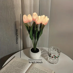Tulip LED Night Light – Simulated Bouquet Bedside Atmosphere Lamp