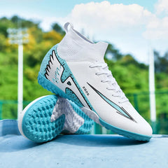 Professional Men’s Futsal Soccer Boots – High-Top, Non-Slip, Lightweight Sports Shoes
