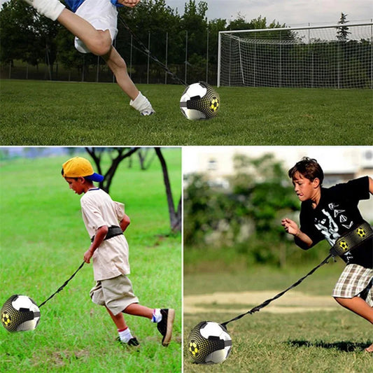 Outdoor Football Training Toy with Elastic Strap for Personal Exercise Practice