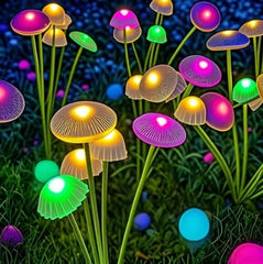 Dual-Mode LED Solar Mushroom Garden Lights – Waterproof Pathway & Patio Decor