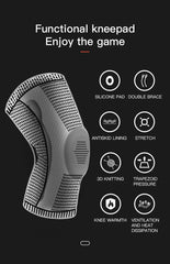 Silicone Patella Knee Strap Brace – Meniscus Support & Compression for Sports