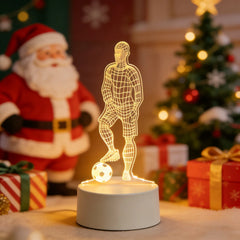 LED 3D Football Table Lamp USB Plug Bedside Night Light Sports Gift Decor