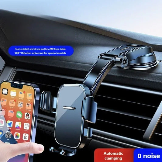 Universal Car Phone Holder with Strong Suction Cup & Stable Dashboard Mount