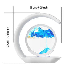 Quicksand Table Lamp with Wireless Charging, 3D Hourglass Sand Art Night Light