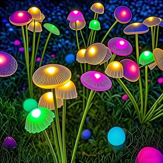 Dual-Mode LED Solar Mushroom Garden Lights – Waterproof Pathway & Patio Decor